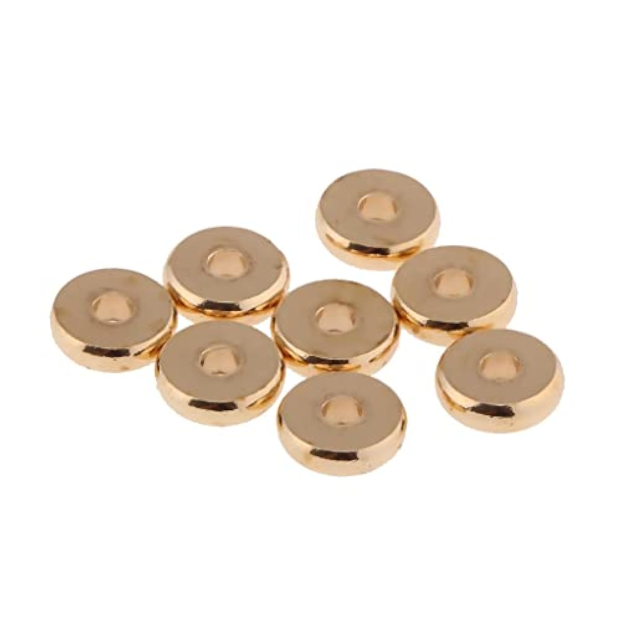 2x100pcs Solid Brass Disc Spacer Washer Beads 8mm for Jewelry Making